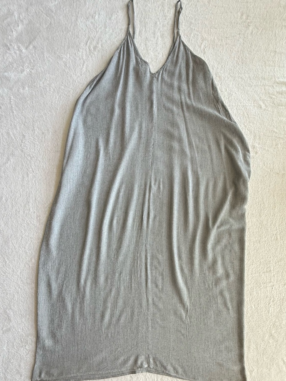 Elan 100% Rayon Gray Strappy Swing Midi Dress Women’s XS - Picture 6 of 7